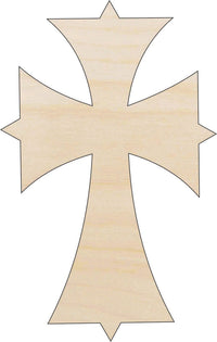 Cross Wood Craft Shape - Laser Cut Baltic Birch Unfinished DIY Wood Art Supplies REL78 - The Wood Shape Store