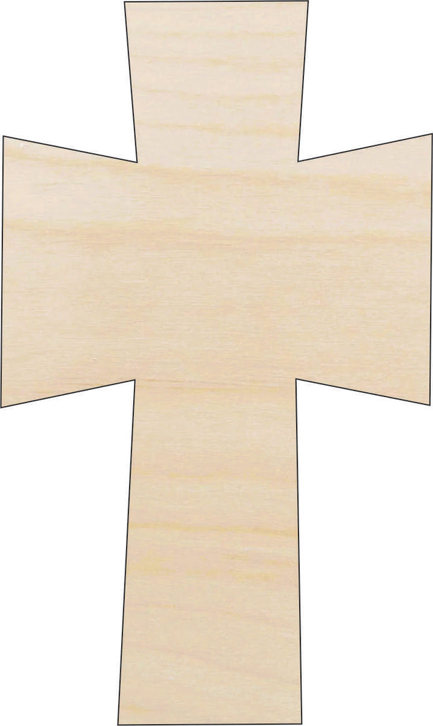 Cross - Laser Cut Out Unfinished Wood Craft Shape REL7