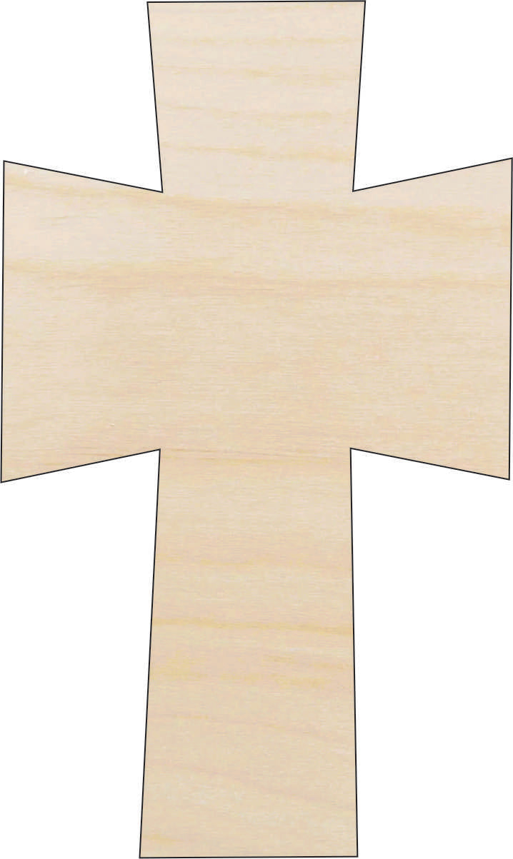 Cross - Laser Cut Out Unfinished Wood Craft Shape REL7 Cross - Laser Cut Out Unfinished Wood Craft Shape REL7