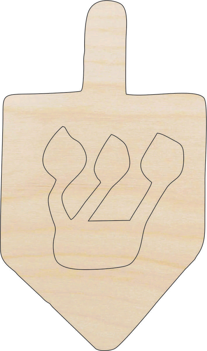 Dreidel - Laser Cut Out Unfinished Wood Craft Shape REL82 Dreidel - Laser Cut Out Unfinished Wood Craft Shape REL82
