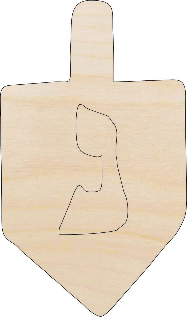 Dreidel Wood Craft Shape - Laser Cut Baltic Birch Unfinished DIY Wood Art Supplies REL83 - The Wood Shape Store