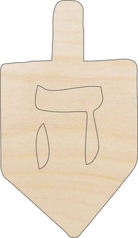 Dreidel Wood Craft Shape - Laser Cut Baltic Birch Unfinished DIY Wood Art Supplies REL84 - The Wood Shape Store