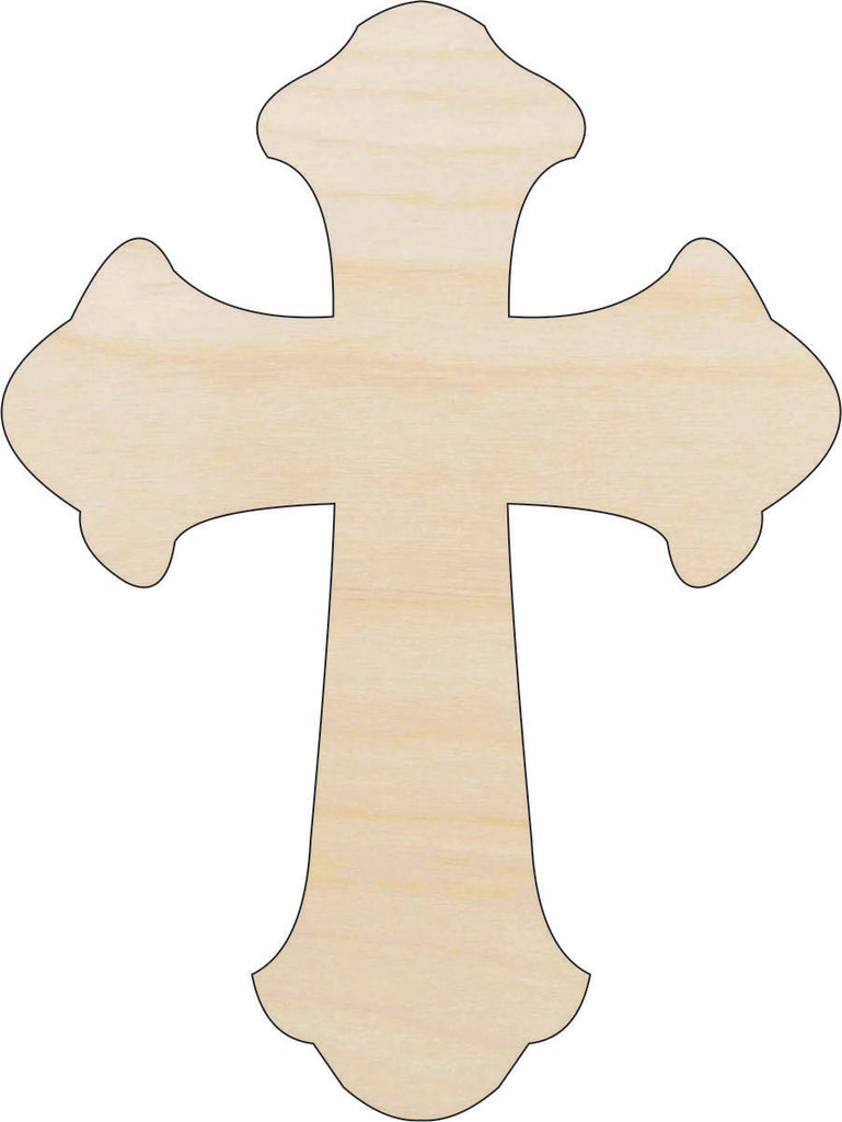 Cross - Laser Cut Out Unfinished Wood Craft Shape REL88