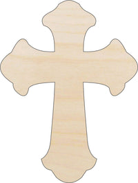 Cross Wood Craft Shape - Laser Cut Baltic Birch Unfinished DIY Wood Art Supplies REL88 - The Wood Shape Store