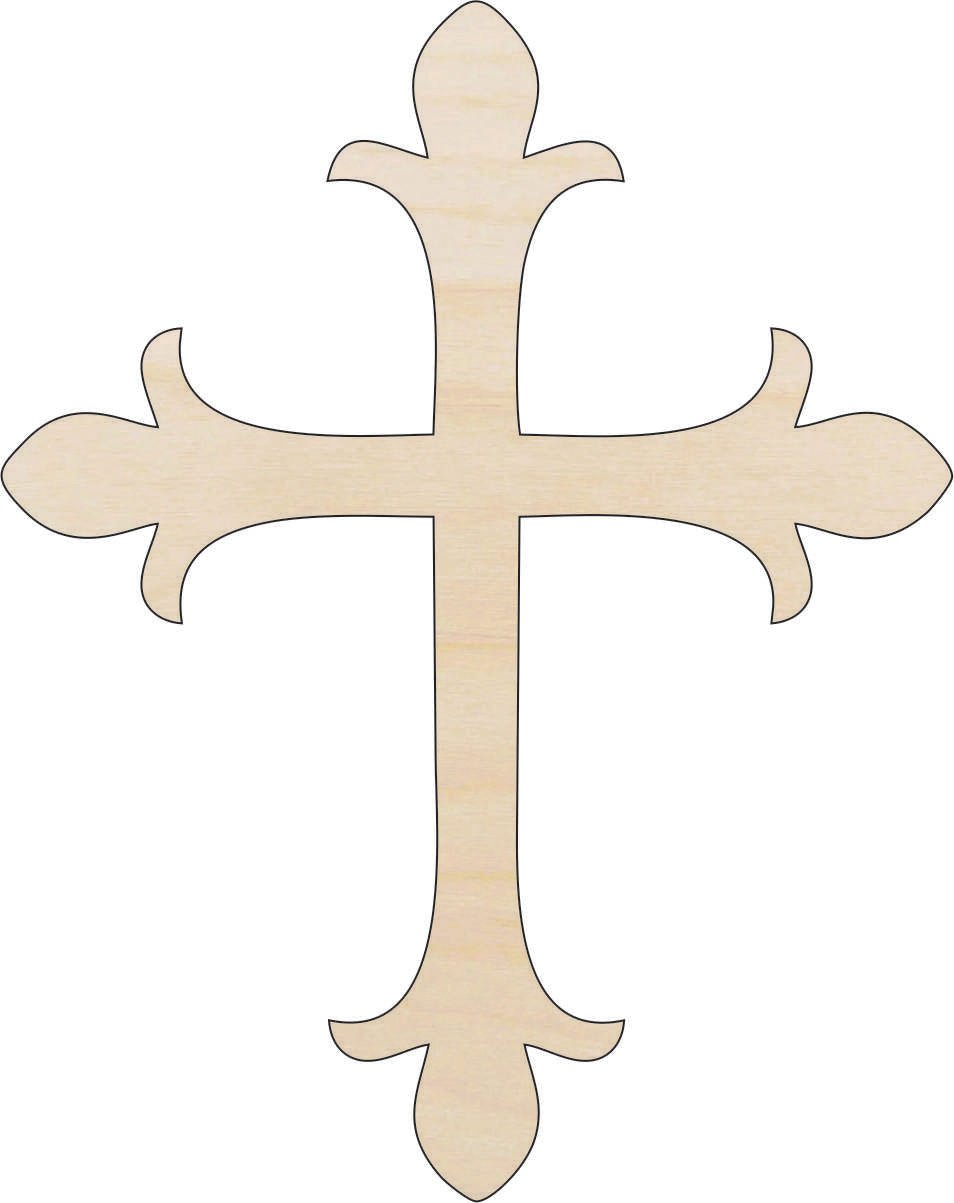Cross Wood Craft Shape - Laser Cut Baltic Birch Unfinished DIY Wood Art Supplies REL8 - The Wood Shape Store