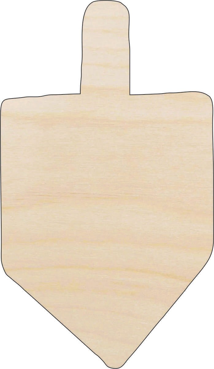 Dreidel Wood Craft Shape - Laser Cut Baltic Birch Unfinished DIY Wood Art Supplies REL90 - The Wood Shape Store