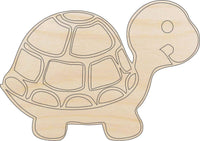 Turtle Wood Craft Shape - Laser Cut Baltic Birch Unfinished DIY Wood Art Supplies REP11 - The Wood Shape Store