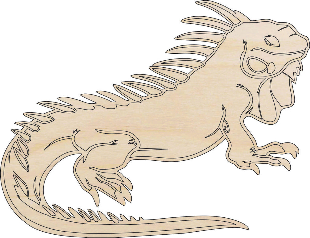 Lizard Iguana  - Laser Cut Out Unfinished Wood Craft Shape REP13
