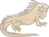 Iguana Wood Craft Shape - Laser Cut Baltic Birch Unfinished DIY Wood Art Supplies REP13 - The Wood Shape Store