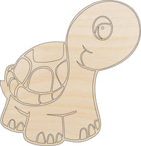 Turtle Wood Craft Shape - Laser Cut Baltic Birch Unfinished DIY Wood Art Supplies REP14 - The Wood Shape Store