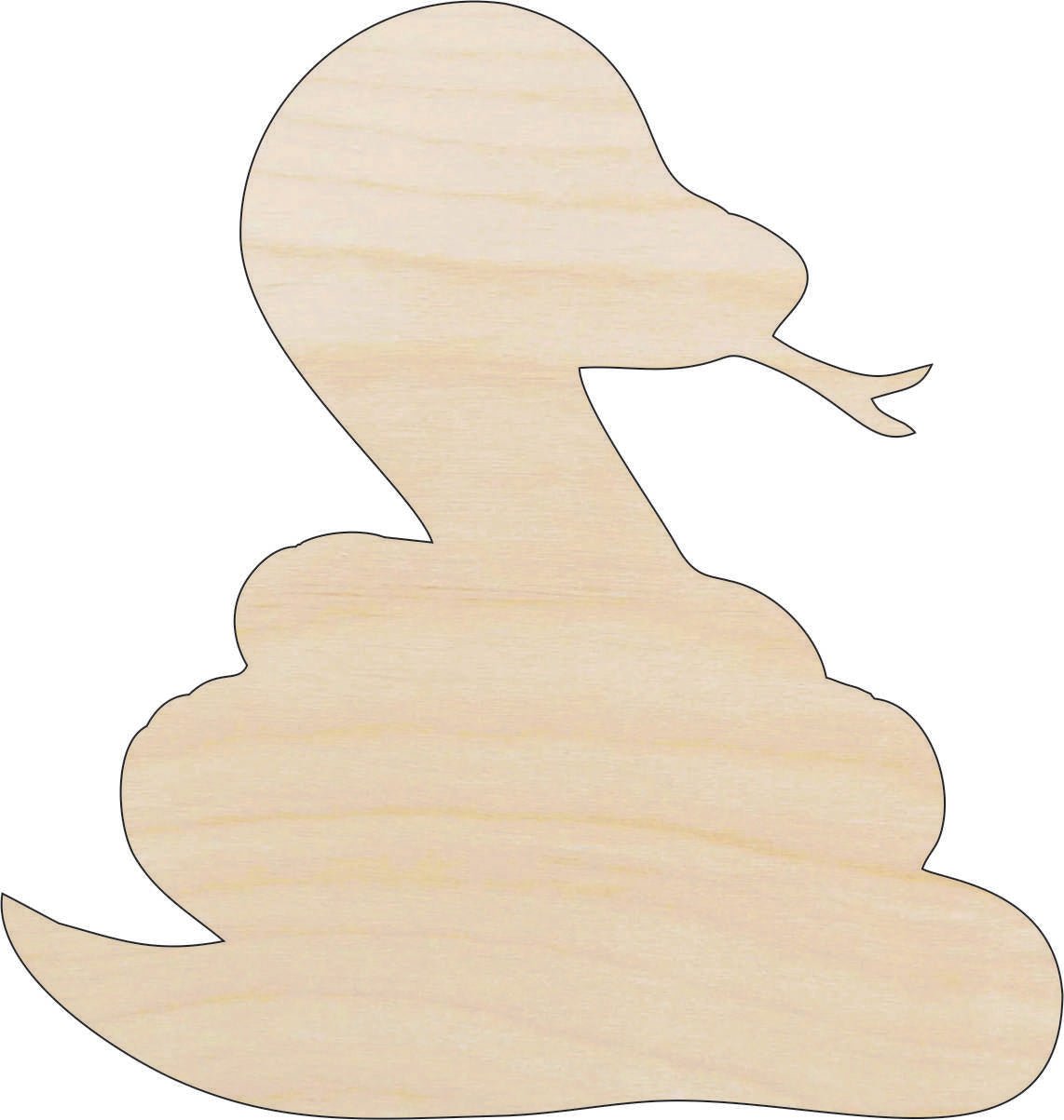 Snake Wood Craft Shape - Laser Cut Baltic Birch Unfinished DIY Wood Art Supplies REP21 - The Wood Shape Store