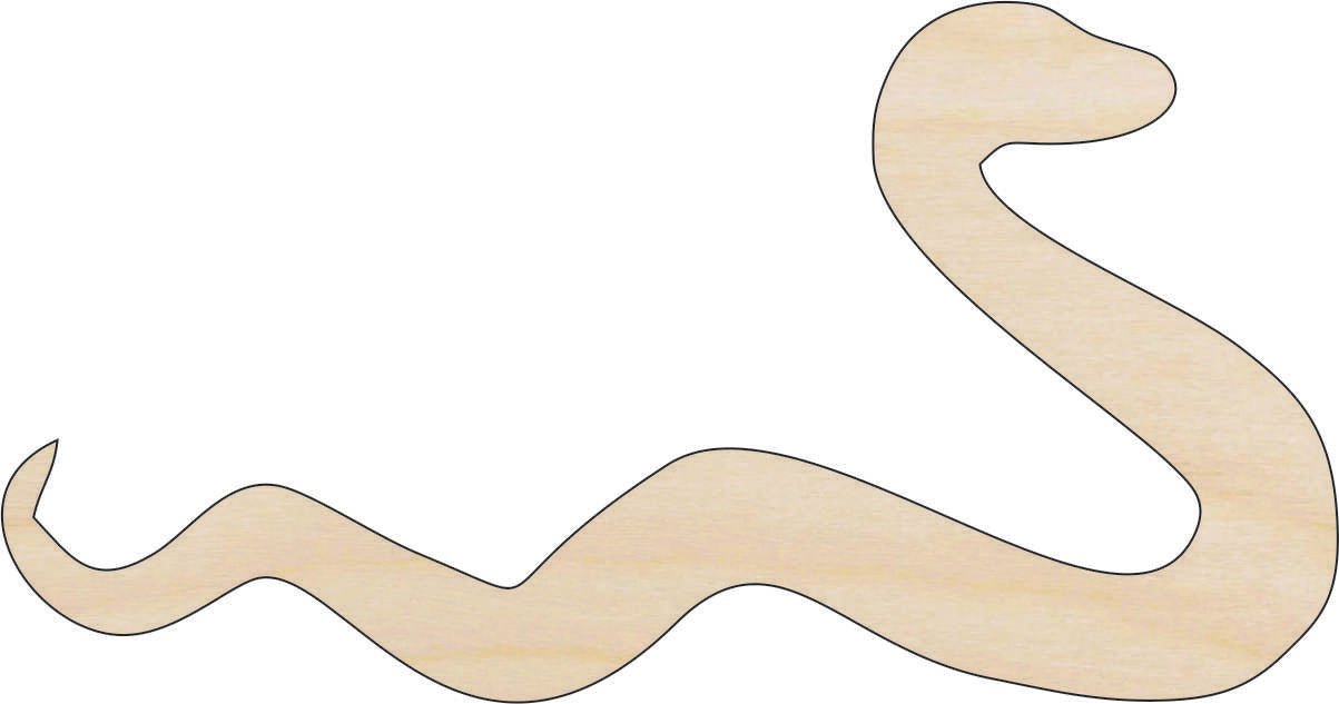 Snake Wood Craft Shape - Laser Cut Baltic Birch Unfinished DIY Wood Art Supplies REP31 - The Wood Shape Store