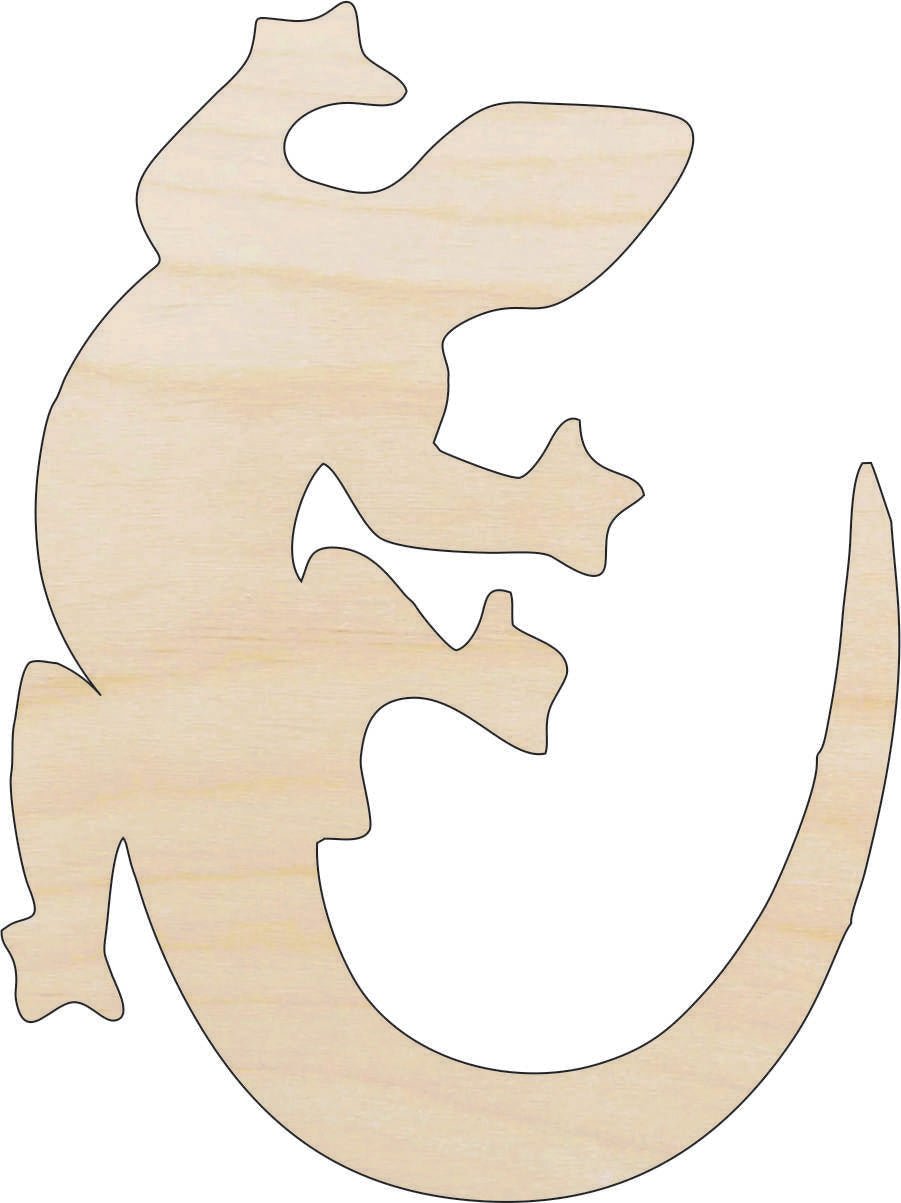 Lizard Wood Craft Shape - Laser Cut Baltic Birch Unfinished DIY Wood Art Supplies REP47 - The Wood Shape Store