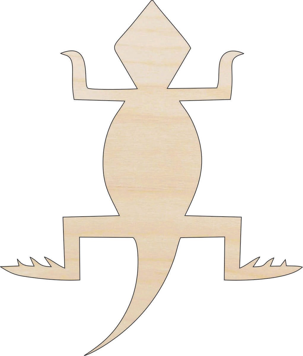 Lizard Wood Craft Shape - Laser Cut Baltic Birch Unfinished DIY Wood Art Supplies REP48 - The Wood Shape Store