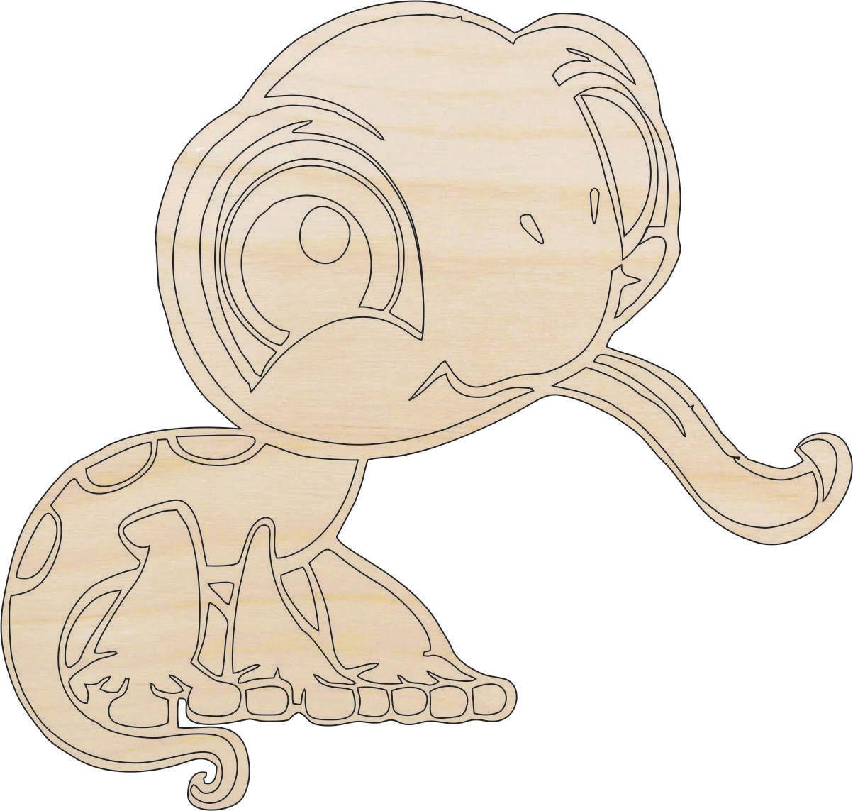 Gecko Wood Craft Shape - Laser Cut Baltic Birch Unfinished DIY Wood Art Supplies REP4 - The Wood Shape Store
