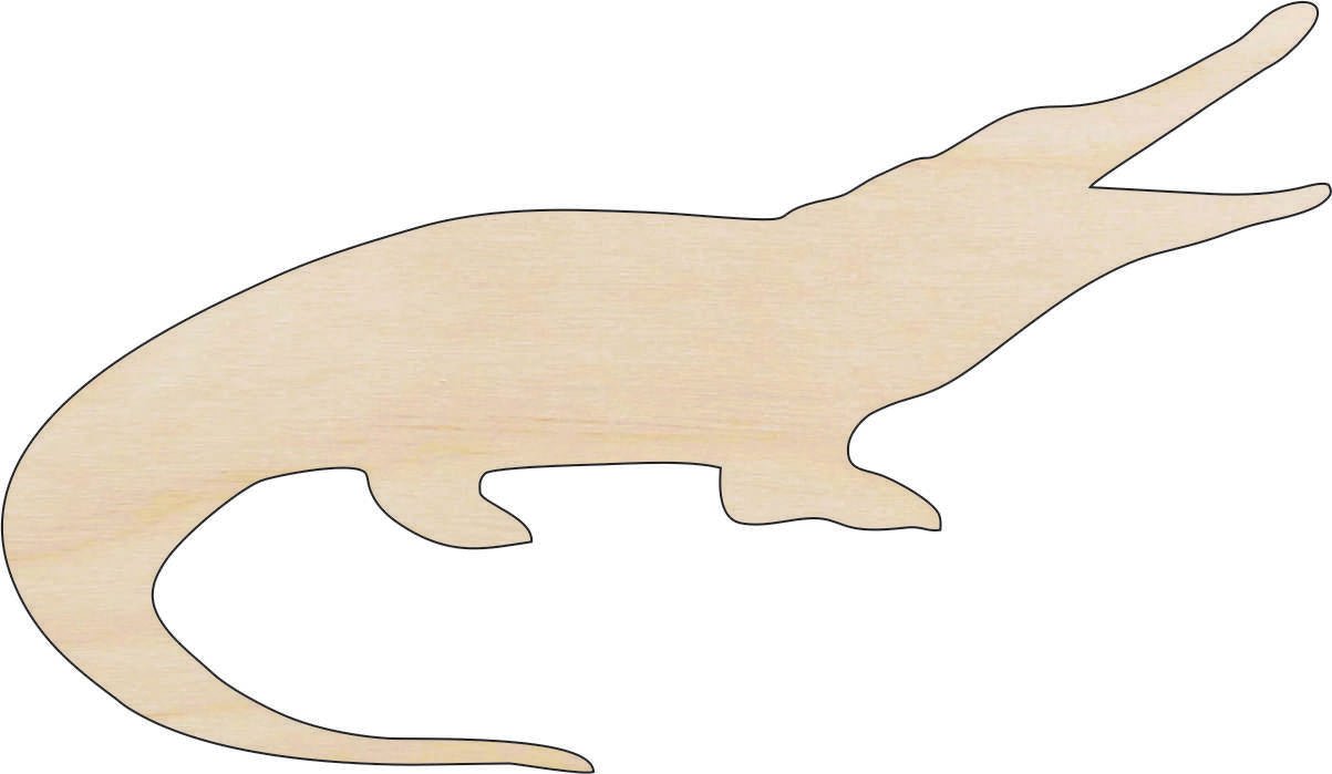 Alligator Wood Craft Shape - Laser Cut Baltic Birch Unfinished DIY Wood Art Supplies REP59 - The Wood Shape Store