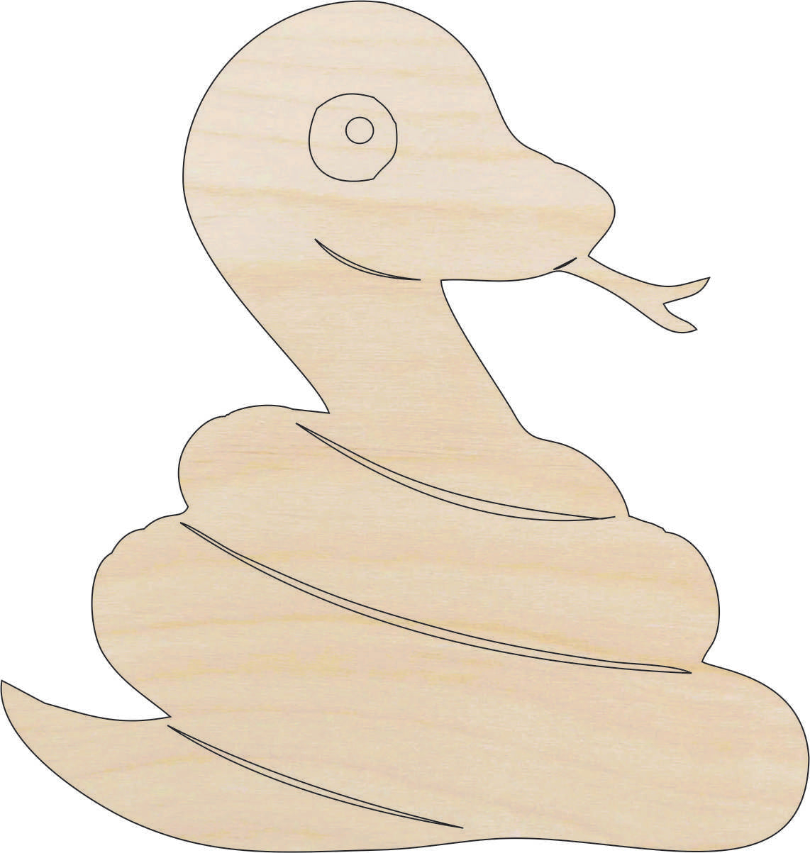 Snake - Laser Cut Out Unfinished Wood Craft Shape REP5 Snake - Laser Cut Out Unfinished Wood Craft Shape REP5
