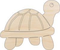Turtle Tortoise Wood Craft Shape - Laser Cut Baltic Birch Unfinished DIY Wood Art Supplies REP6 - The Wood Shape Store