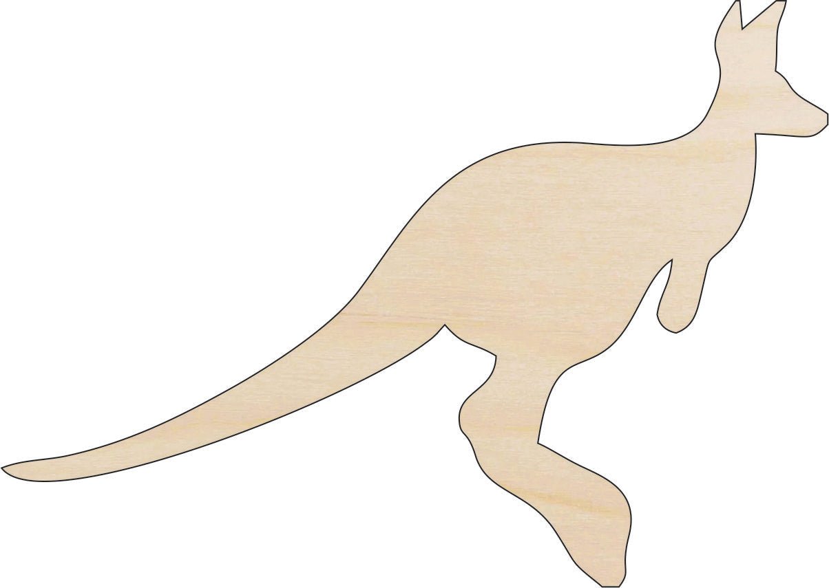 Kangaroo Wood Craft Shape – Laser Cut Baltic Birch Unfinished DIY Art Supplies ROO2 - The Wood Shape Store