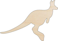 Kangaroo Wood Craft Shape – Laser Cut Baltic Birch Unfinished DIY Art Supplies ROO2 - The Wood Shape Store