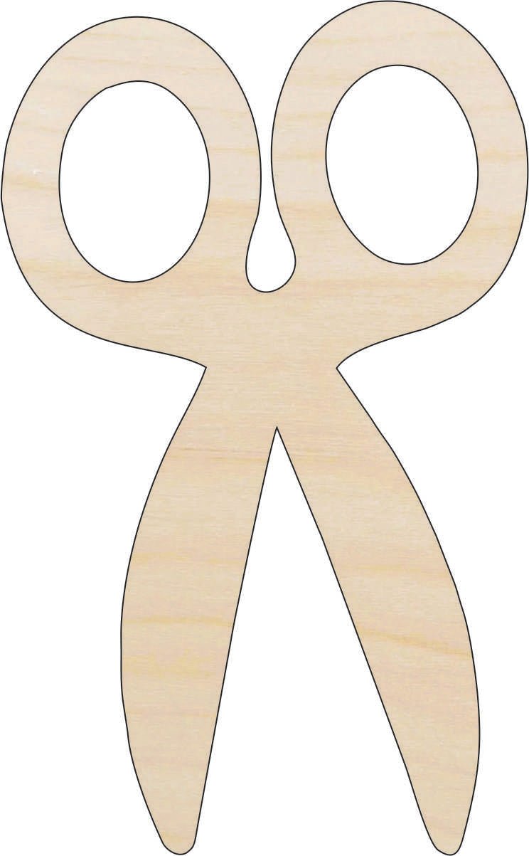 Scissors Wood Craft Shape - Laser Cut Baltic Birch Unfinished DIY Wood Art Supplies SCL18 - The Wood Shape Store