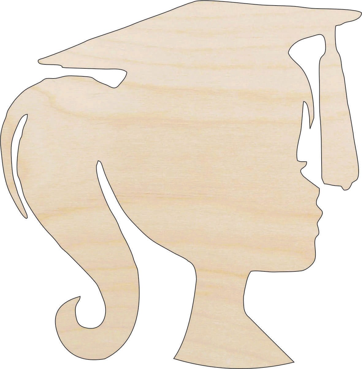 Graduation Wood Craft Shape - Laser Cut Baltic Birch Unfinished DIY Wood Art Supplies SCL22 - The Wood Shape Store