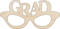 Grad Glasses Wood Craft Shape - Laser Cut Baltic Birch Unfinished DIY Wood Art Supplies SCL25 - The Wood Shape Store