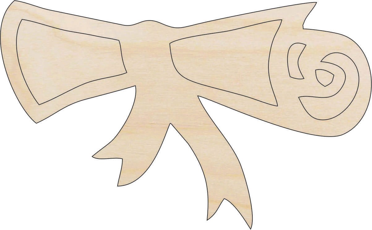 Diploma Wood Craft Shape - Laser Cut Baltic Birch Unfinished DIY Wood Art Supplies SCL2 - The Wood Shape Store