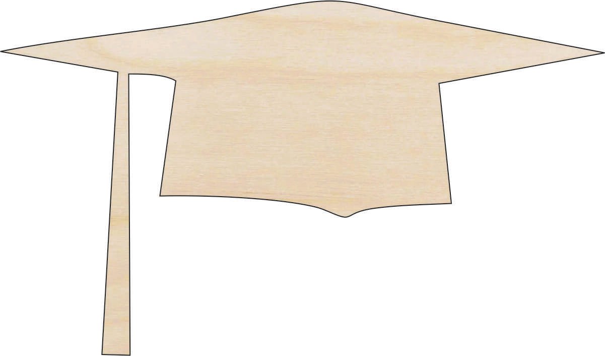 Graduation Cap Wood Craft Shape - Laser Cut Baltic Birch Unfinished DIY Wood Art Supplies SCL3 - The Wood Shape Store