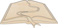 Book Wood Craft Shape - Laser Cut Baltic Birch Unfinished DIY Wood Art Supplies SCL5 - The Wood Shape Store