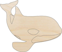Whale Wood Craft Shape - Laser Cut Baltic Birch Unfinished DIY Wood Art Supplies SEA102 - The Wood Shape Store