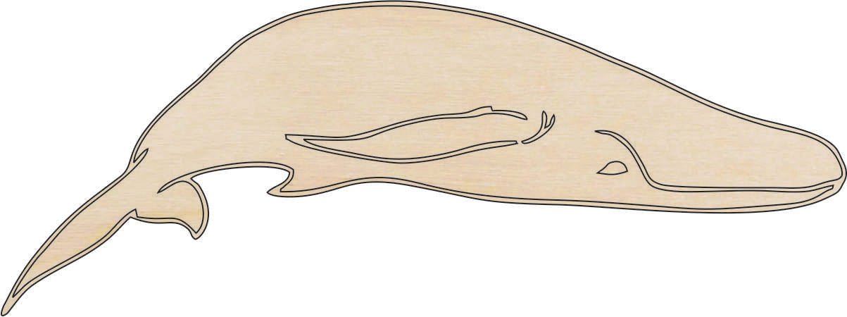 Whale Wood Craft Shape - Laser Cut Baltic Birch Unfinished DIY Wood Art Supplies SEA104 - The Wood Shape Store