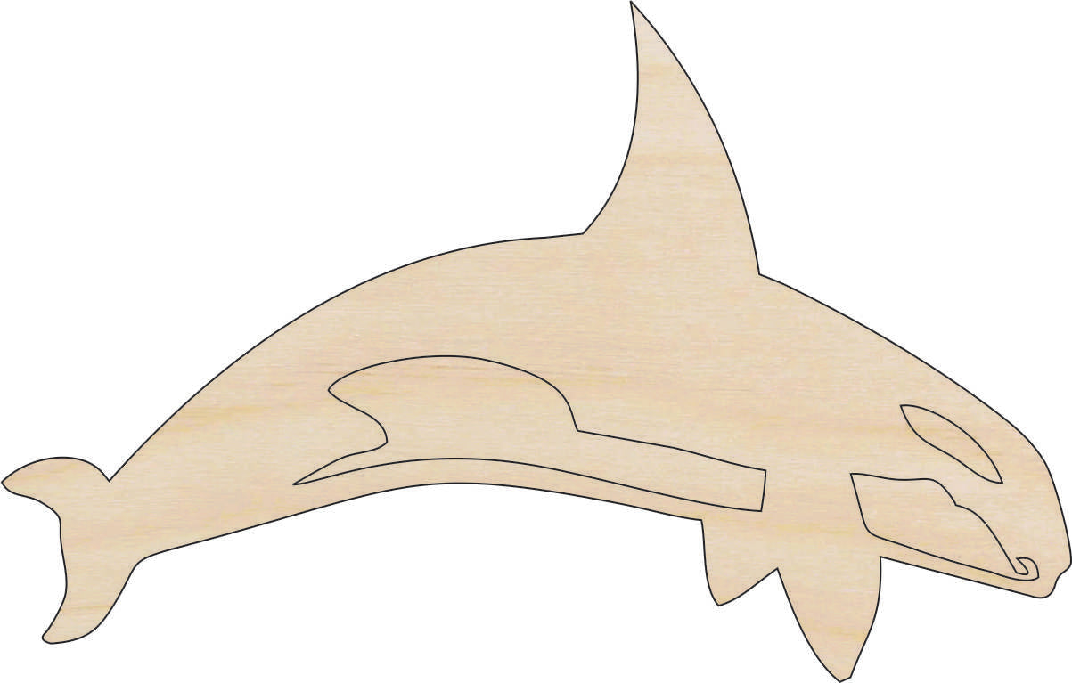 Whale Orca - Laser Cut Out Unfinished Wood Craft Shape SEA107 Whale Orca - Laser Cut Out Unfinished Wood Craft Shape SEA107