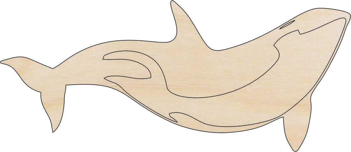 Whale Orca - Laser Cut Out Unfinished Wood Craft Shape SEA109 Whale Orca - Laser Cut Out Unfinished Wood Craft Shape SEA109