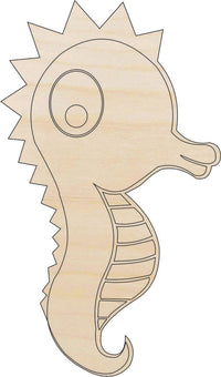Seahorse Wood Craft Shape - Laser Cut Baltic Birch Unfinished DIY Wood Art Supplies SEA114 - The Wood Shape Store