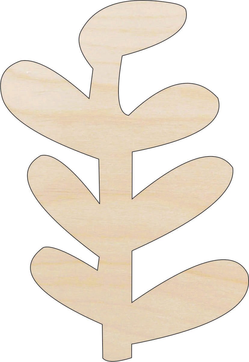 Seaweed Wood Craft Shape - Laser Cut Baltic Birch Unfinished DIY Wood Art Supplies SEA121 - The Wood Shape Store