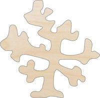 Seaweed Wood Craft Shape - Laser Cut Baltic Birch Unfinished DIY Wood Art Supplies SEA126 - The Wood Shape Store