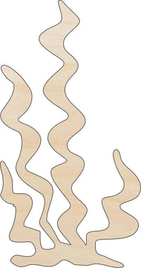 Seaweed Wood Craft Shape - Laser Cut Baltic Birch Unfinished DIY Wood Art Supplies SEA127 - The Wood Shape Store