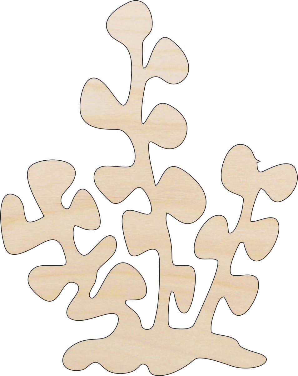 Seaweed Wood Craft Shape - Laser Cut Baltic Birch Unfinished DIY Wood Art Supplies SEA128 - The Wood Shape Store