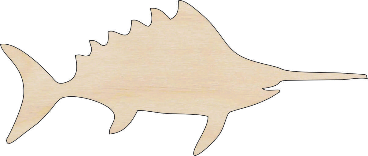 Fish Swordfish - Laser Cut Out Unfinished Wood Craft Shape SEA133 Fish Swordfish - Laser Cut Out Unfinished Wood Craft Shape SEA133