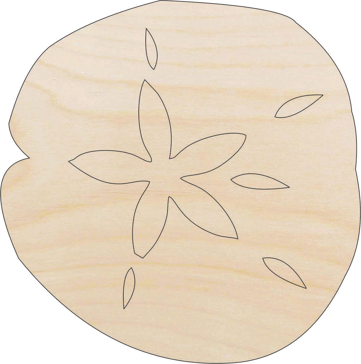 Sand Dollar Wood Craft Shape - Laser Cut Baltic Birch Unfinished DIY Wood Art Supplies SEA135 - The Wood Shape Store