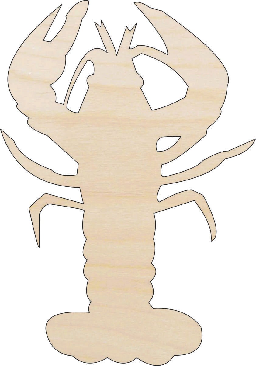 Lobster Wood Craft Shape - Laser Cut Baltic Birch Unfinished DIY Wood Art Supplies SEA138 - The Wood Shape Store