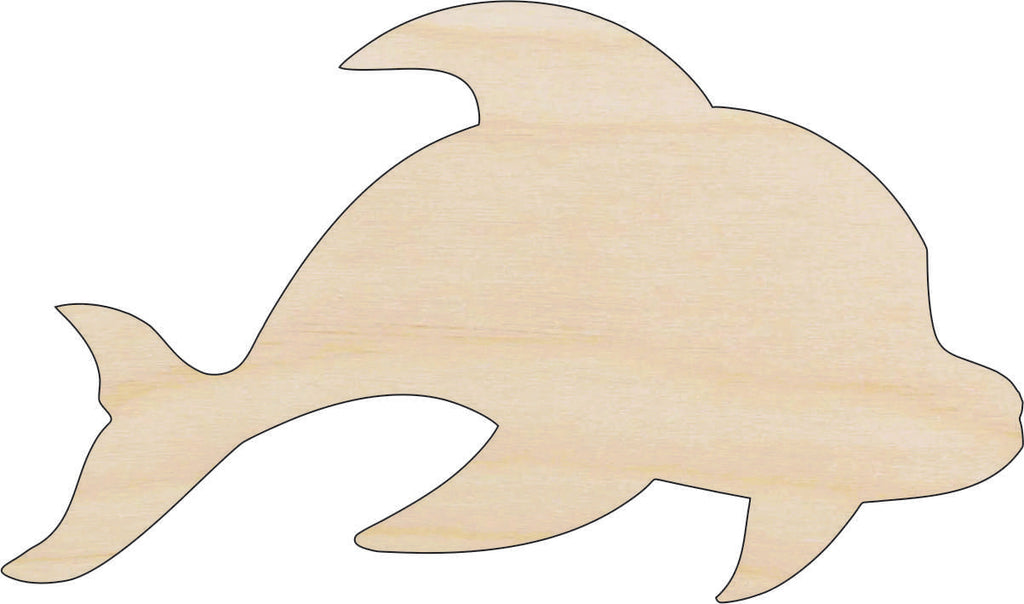 Dolphin - Laser Cut Out Unfinished Wood Craft Shape SEA149