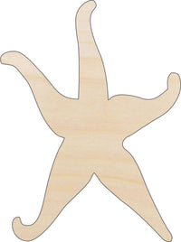 Starfish Wood Craft Shape - Laser Cut Baltic Birch Unfinished DIY Wood Art Supplies SEA152 - The Wood Shape Store