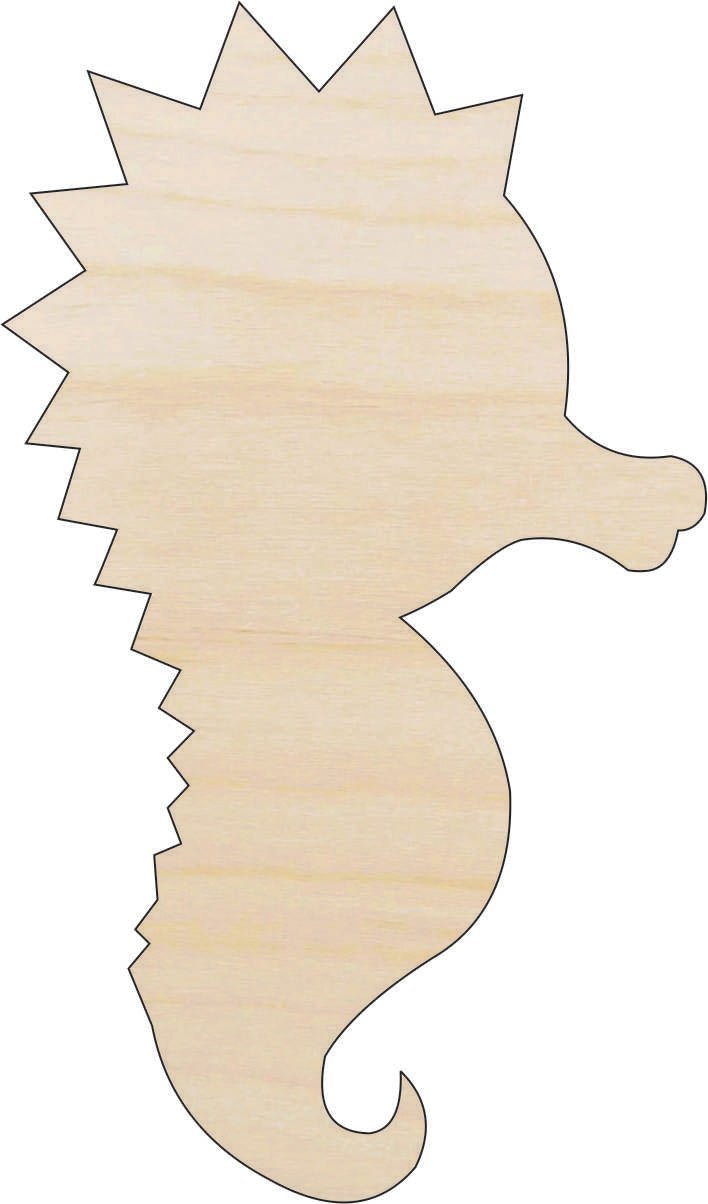 Seahorse Wood Craft Shape - Laser Cut Baltic Birch Unfinished DIY Wood Art Supplies SEA153 - The Wood Shape Store