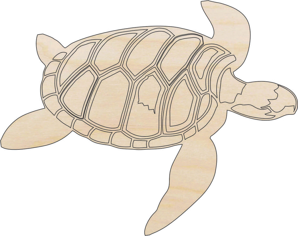 Turtle - Laser Cut Out Unfinished Wood Craft Shape SEA15