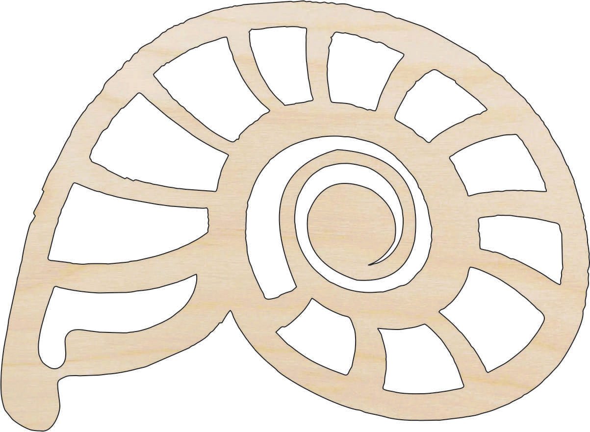 Shell Wood Craft Shape - Laser Cut Baltic Birch Unfinished DIY Wood Art Supplies SEA161 - The Wood Shape Store