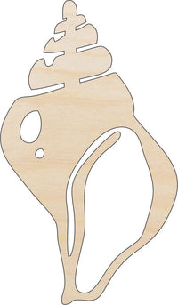 Shell Wood Craft Shape - Laser Cut Baltic Birch Unfinished DIY Wood Art Supplies SEA162 - The Wood Shape Store