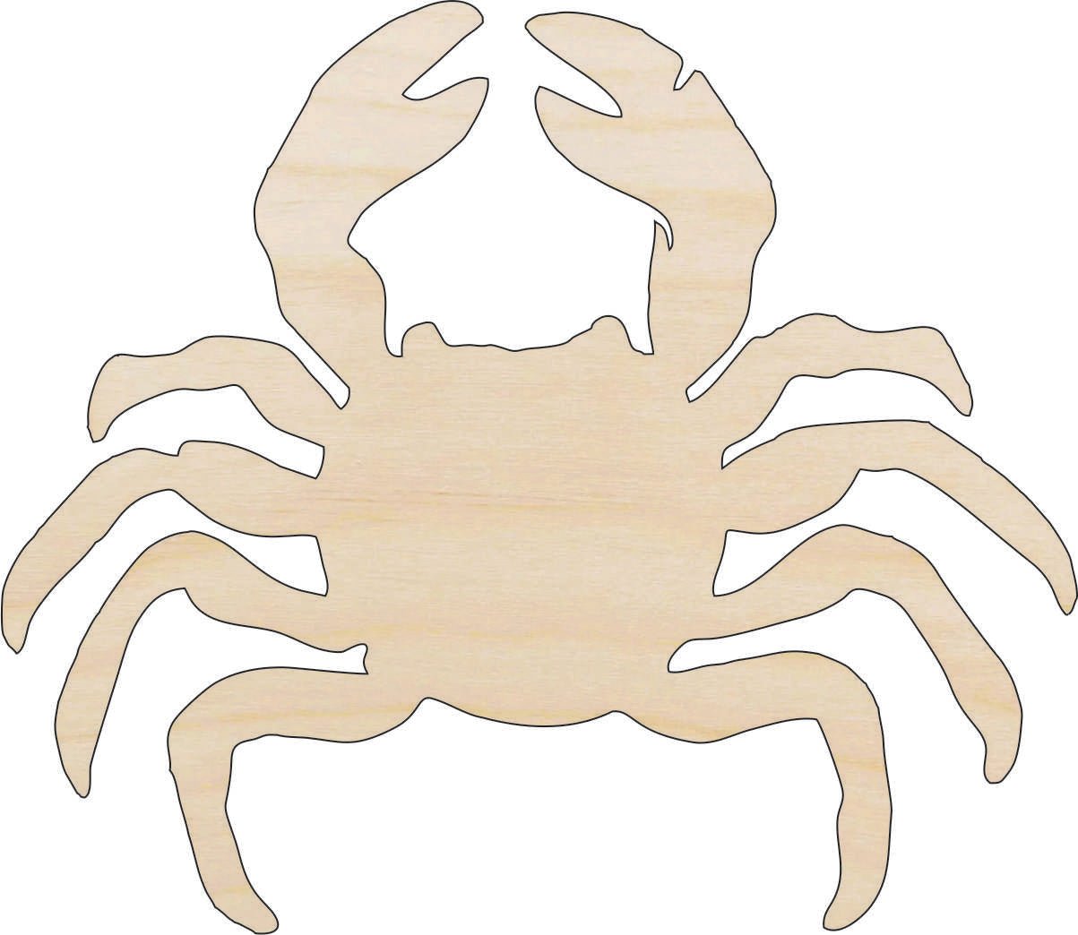 Crab Wood Craft Shape - Laser Cut Baltic Birch Unfinished DIY Wood Art Supplies SEA167 - The Wood Shape Store
