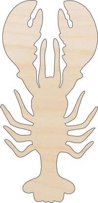 Lobster Wood Craft Shape - Laser Cut Baltic Birch Unfinished DIY Wood Art Supplies SEA16 - The Wood Shape Store